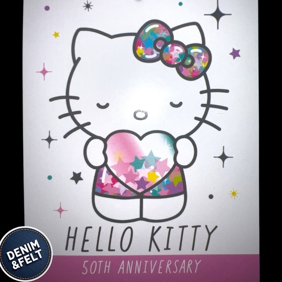 Hello Kitty Womens 50th Anniversary Embroidered Graphic Sweatshirt/Pullover| NEW - Picture 11 of 14